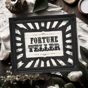 Dark Carnival Psycho Circus Fortune Teller Sign Poster
