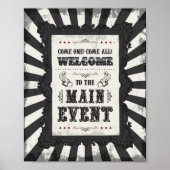 Dark Carnival Psycho Circus Party Begrüßungszeiche Poster (Vorne)