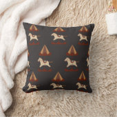 Dark Carousel Horse Pattern Throw Pillow Kissen (Decke)