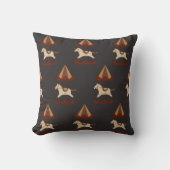 Dark Carousel Horse Pattern Throw Pillow Kissen (Vorderseite)