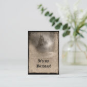 Dark Castle Gothic Einladung zum Geburtstag (Stehend Vorderseite)