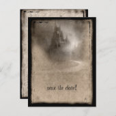 Dark Castle Gothic Polterabend Einladung (Vorne/Hinten)