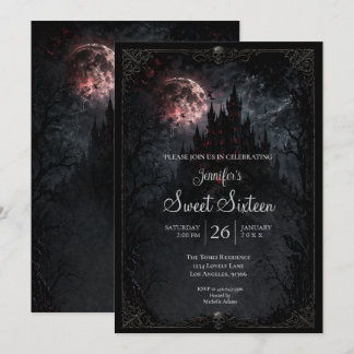 Dark Castle Gothic Sweet 16 Einladung
