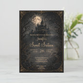 Dark Castle Gothic Sweet 16 Einladung (Stehend Vorderseite)