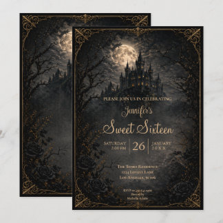 Dark Castle Gothic Sweet 16 Einladung