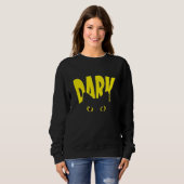 DARK Cat Eyes Gothic Sweatshirt | Schwarze Katze D (Vorne ganz)