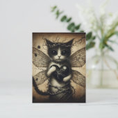 Dark Cat Fairy Postkarte (Stehend Vorderseite)