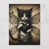 Dark Cat Fairy Postkarte (Vorderseite)