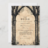 Dark Cathedral Webs Halloween Einladung (Vorderseite)