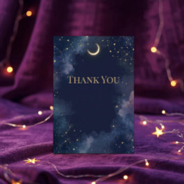 Dark Celestial Dankeschön Card | Halbmond Dankeskarte