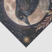 Dark Celestial Floral Raven & Crystals Decoupage Seidenpapier (Ausschnitt)