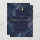 Dark Celestial Save the Date | Halbmond (Vorne/Hinten)