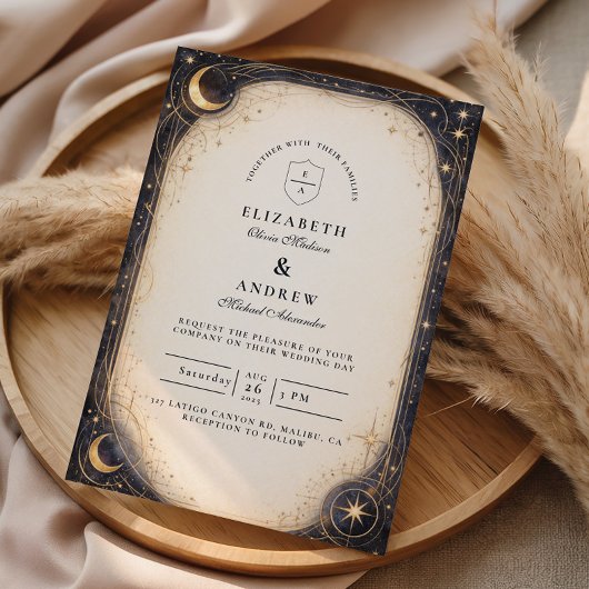 Dark Celestial Wedding Einladung