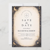 Dark Celestial Wedding Save The Date (Vorderseite)