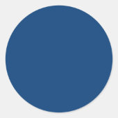 Dark Cerulean Runder Aufkleber (Vorderseite)