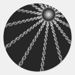 Dark Chains Runder Aufkleber