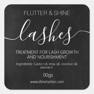 Dark Chalkboard Eyelash Eyebrow Thickener Quadratischer Aufkleber