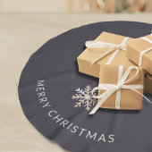 Dark Champagne Snowflake Tree Skirt Polyester Weihnachtsbaumdecke