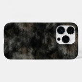 Dark Charcoal Smoke Grunge Texture iPhone Case (Rückseite (Horizontal))