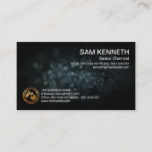 Dark Chemical Crystal Texture Chemical Engineering Visitenkarte (Vorderseite)