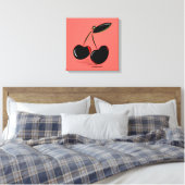 Dark Cherries – Minimal Graphic Art Leinwanddruck (Insitu (Schlafzimmer))