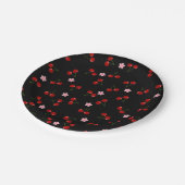 Dark Cherries Pappteller (Schrägansicht)