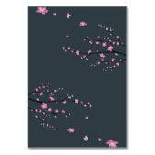 Dark Cherry Blossom Hochzeit-Platzkarten Tischnummer (Rückseite)