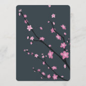 Dark Cherry Blossom Wedding Menu Menükarte (Rückseite)