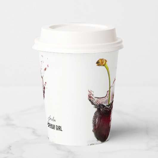 Dark Cherry Personalisiert Pappbecher (Links)