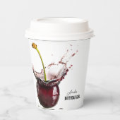 Dark Cherry Personalisiert Pappbecher (Vorderseite)