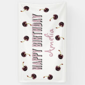 Dark Cherry Personalisiert Party Banner (Vertikal)