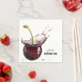 Dark Cherry Personalisiert Serviette (Beispiel)