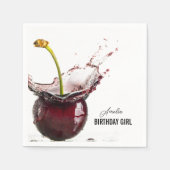 Dark Cherry Personalisiert Serviette (Vorderseite)