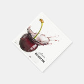 Dark Cherry Personalisiert Serviette (Ecke)