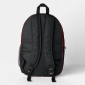 Dark Cherry Red Bedruckter Rucksack (Rückseite)