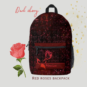 Dark Cherry Red Bedruckter Rucksack