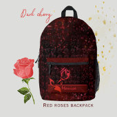 Dark Cherry Red Bedruckter Rucksack