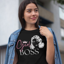 Dark Chic Girl Boss Zitat Starke Frauentypografie