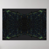 Dark Chicago Reflection Heatmap Poster (Vorne)