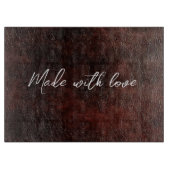 Dark Chocolate Brown Imitats Leather Schneidebrett (Vorderseite)