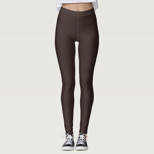 Dark Chocolate Brown Leggings (Vorderseite)