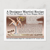 Dark Chocolate Cheesecake Martini Rezept Card Postkarte (Vorderseite)