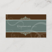 Dark Chocolate Classic Wedding Platzkarte (Rückseite)