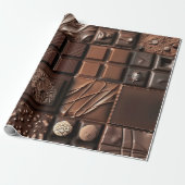 "Dark Chocolate Cocoa Bliss" Geschenk Geschenkpapier (Ungerollt)
