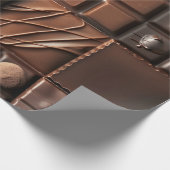 "Dark Chocolate Cocoa Bliss" Geschenk Geschenkpapier (Ecke)