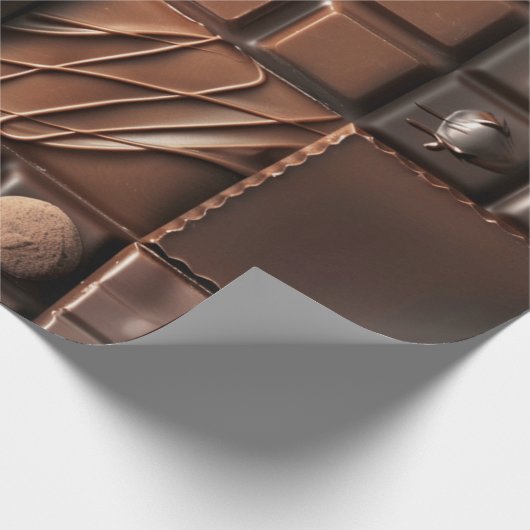 "Dark Chocolate Cocoa Bliss" Geschenk Geschenkpapier (Ecke)