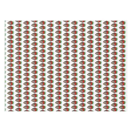 Dark Chocolate Covered Dipped Strawberry Feinschme Tischdecke (Vorderseite (Horizontal))