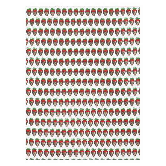 Dark Chocolate Covered Dipped Strawberry Feinschme Tischdecke (Vorderseite)