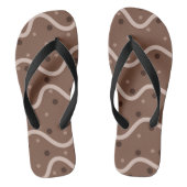 Dark Chocolate Drizzle and Sprinkles Pattern Badesandalen (Fußbett)
