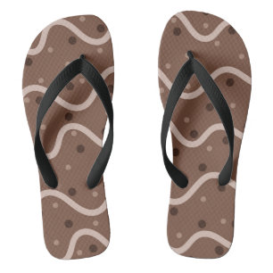 Dark Chocolate Drizzle and Sprinkles Pattern Badesandalen